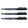 Pilot V Sign Lot de 3 stylos à encre liquide Pointe de 2 mm d'épaisseur Noir