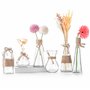 Winter Shore Mini Vase en Verre pour Centres de Table [Lot de 6] - Vase Verre Transparent Vintage avec Base Anti-Dérapante & Fic