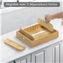 Winter Shore Range Couvercle en Bambou - Organisateur Tiroir Cuisine - Rangement Couvercle Casserole, Poêles & Boites Alimentair