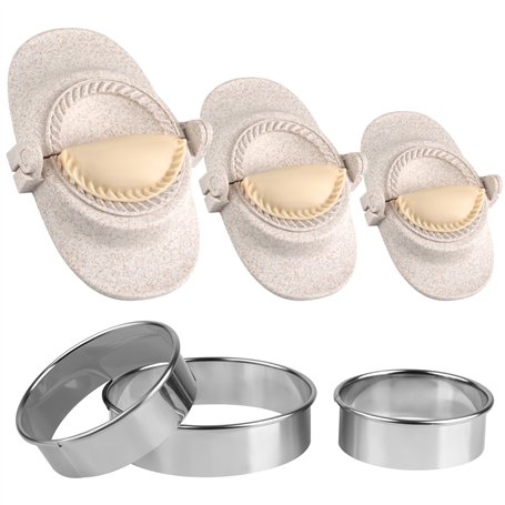 Winter Shore Ravioli Machine & Appareil Pastel avec Emporte-pièces Ronds [3 Tailles] - Moule Chausson aux Pommes