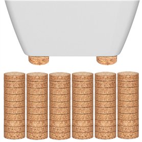 Winter Shore Dessous de Pot de Fleur en Liège Invisibles (Lot de 60) - 5 x 1