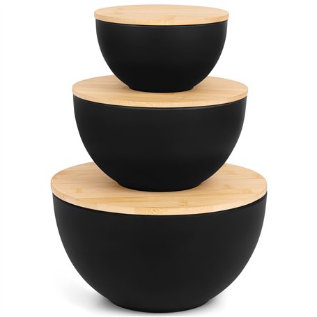 Winter Shore Saladier avec Couvercle (Lot de 3) - Bols et Saladiers pour Popcorn