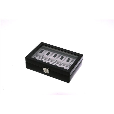 Davidt's - 378812.01 - Coffret Montre Mixte adulte pour 12 montres "Chrome" - Noir