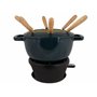 Cosy & Trendy Service à fondue en fonte "FONTESTIC" 6 personnes-Vert Héron-D18 Cm