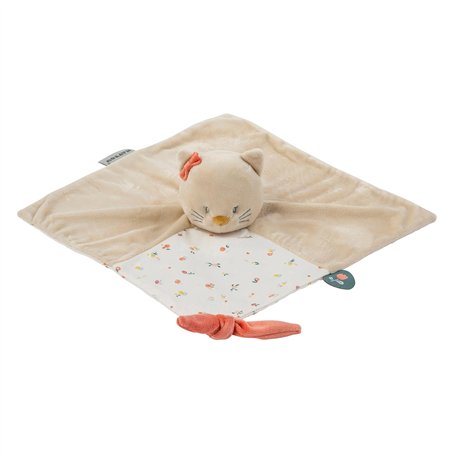 Nattou Doudou Plat en Coton et Velours