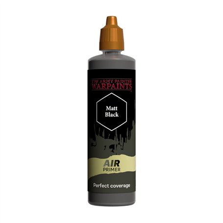 The Army Painter Aérographe AW2011 - Flacon compte-gouttes noir mat - 100 ml - Peinture acrylique - Apprêt aérographe - Peinture