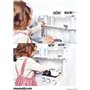 Mamabrum Grande Cuisine en Bois Enfant - Cuisine Jouet avec Four, Réfrigérateur, Lave-Linge, Tablier Chef, Accessoires - 81 x