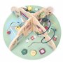 mamabrum Table d'apprentissage en Bois, Arbre Multifonctionnel avec Boucle de Moteur, Trieur Formes, Abaque, Horloge - Jouet Édu