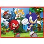 Trefl-Sonic The Hedgehog, Les Aventures de Sonic-Puzzles 4 en 1,de 35 à 70 éléments-Puzzles colorés avec Les Personnages du Jeu