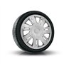 N-Power Lot de 4 enjoliveurs argentés 15"