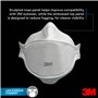 3M Aura Masque Respiratoire Jetable Contre les Particules 3M 9320D+ Aura, FFP2, sans Valve, 3/PCK