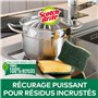 Scotch-Brite Classic Éponge à Récurer en Cellulose Non Rayante - 4 Pièces - Tampon à Récurer Très Absorbant Indiqué pour Les Tâc