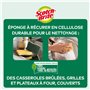 Scotch-Brite Classic Éponge à Récurer en Cellulose Non Rayante - 4 Pièces - Tampon à Récurer Très Absorbant Indiqué pour Les Tâc