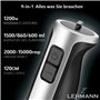 Lehmann Chowmei Mixeur plongeant 1200 W, Mixeur Plongeur avec 8 niveaux de vitesse en acier inoxydable, Mixeur blender pour Alim