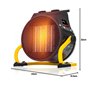 Lehmann Chauffage soufflant Thermoventilateur électrique pour chauffage rapide | 2000 W | Thermostat | 3 niveaux | Ajustement d'