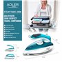 ADLER EUROPE Mini Fer à Repasser – Petit Fer à Repasser de Voyage 1700W – Fer à Vapeur Compact avec Poignée Pliable – Repassage