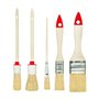 M7 Lot de 5 Pinceaux 3 Plats 2 Ronds 0" 3/4" 1