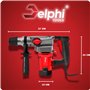 Delphi SDS Plus Marteau perforateur 2200 W avec 3 fonctions Marteau de démolition Perceuse Marteau burineur avec mallette de 2,8