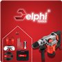 Delphi SDS Plus Marteau perforateur 2200 W avec 3 fonctions Marteau de démolition Perceuse Marteau burineur avec mallette de 2,8