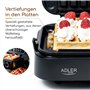 ADLER EUROPE Mini Gaufrier 2000W – Gaufrier Compact avec Revêtement Antiadhésif – Température Réglable – Gauffre Prépare 2 Grand