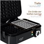ADLER EUROPE Mini Gaufrier 2000W – Gaufrier Compact avec Revêtement Antiadhésif – Température Réglable – Gauffre Prépare 2 Grand