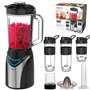 Camry Mixeur Blender 1,2 L - Blender Mixeur Puissant 1300W - Blender Smoothie avec 3 Bouteilles Tritan - Mixer Multifonction ave