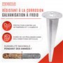 TRIBECCO Piquet à enfoncer pour lampe de jardin - Diamètre : 116 x 300 mm - Avec ouverture de 30 mm de diamètre pour le guidage 