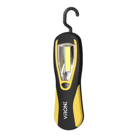 Virone WL-7 Lampe Portable Pour Chantier LED COB 3W 200lm 3 x AA avec Aimant Crochet Lampe Mains-Libre