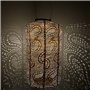 Lampion solaire avec motif - forme cylindrique - 20 l x 30 h - rose