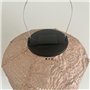 Lampion solaire avec motif - forme cylindrique - 20 l x 30 h - rose