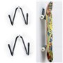 LATTCURE Lot de 2 supports muraux pour skateboard - Avec vis de suspension - Pour skateboard, longboard, pennyboard, guitare cla