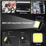 YiYFiT Lot de 2 mini lampes portables - Petite lumière rechargeable - 800 lumens - COB - Mini lampe de poche - Étanche - Porte-c