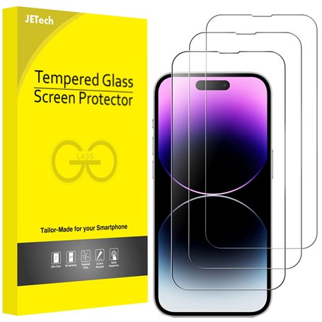 JETech Protection d'Écran à Couverture Complète pour iPhone 14 Pro 6