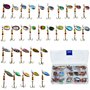 FedMois Lot de 30 Cuillères de Pêche Spinner Leurres pour Perche Brochet Truite Kit d'appâts de Pêche avec Boîte
