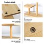 QUMENEY Support de plante en bambou intérieur, Mini support de plante succulente en bois de table à 3 niveaux, support d'afficha