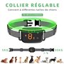 Collier Anti Aboiement Chien, 4 Modes Son/Vibration/Choc Electrique, Réglable 8 Niveaux de Sensibilité, Rechargeable Contrôle An