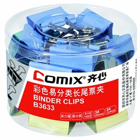 Comix B3633 Lot de 24 pinces à dessin 32 mm