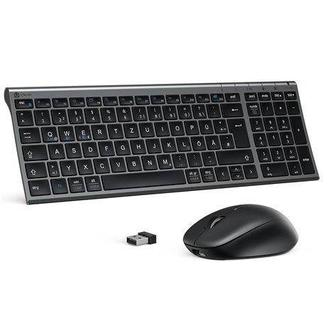 iClever Ensemble clavier souris sans fil Bluetooth avec souris