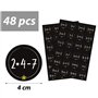 BETESSIN 48Pcs Étiquettes Autocollants de Numéro Calendrier de l'Avant Sticker Chiffres Noël Artisanat