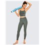 CRZ YOGA Femme Legging de Sport Elastique Pantalons Taille Haute pour Gym avec Poche-63cm Sauge Grise 44