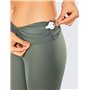 CRZ YOGA Femme Legging de Sport Elastique Pantalons Taille Haute pour Gym avec Poche-63cm Sauge Grise 44