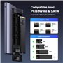 UGREEN Boîtier SSD M.2 NVMe SATA 10 Gbps USB 3.2 Gen 2 Adaptateur Disque Dur Externe pour NVME NGFF M MB Key 2230 2242 2260 2280