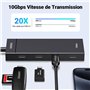 UGREEN 10Gbps Hub USB C vers 4 USB C 3.2 Gen2 Adaptateur Multiport Câble 30CM Compatible avec iPhone 16 15 Série MacBook iPad Pr