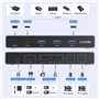 UGREEN KVM Switch HDMI2.0 Commutateur KVM DP 4K 60Hz 2 Entrées 2 Sories avec 3 Ports USB A USB C 3.0 5Gbps PD 100W pour MacBook 