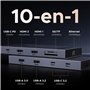 UGREEN Revodok Pro 2102 10Gbps Hub USB C Double HDMI 4K 60Hz Extension 2 Écrans 10 en 1 Docking Station Accueil Adaptateur RJ45 