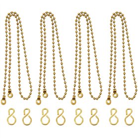 The Lord of the Tools Lot de 4 chaînes de lavabo en forme de boule en laiton pour baignoire