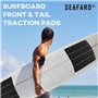 LIZHOUMIL 4 pièces Planche de Surf Traction Pads Eva Surf Skimboard Deck Anti-dérapant Avant Queue Pad pour Kiteboard Noir