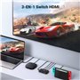 UGREEN Switch HDMI 4K 30Hz Commutateur 3 Entrées 1 Sortie 1080P 60Hz 3D Télécommande IR Compatible avec PS5 PS4 PS3 Xbox One TV 