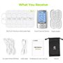 AUVON TENS electrostimulation appareil, un stimulateur musculaire anti-douleur rechargeable, avec 24 programmes d'entraînement, 