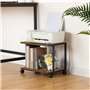 HOOBRO Support d'Imprimante, Étagère pour Imprimante de Bureau, 42 x 28 x 33 cm, avec Pieds Réglables et roulettes, pour Bureau,